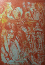 Achille Guzzardella, "Disastro a Mariupol" , 65x90cm, olio su tela, 2022