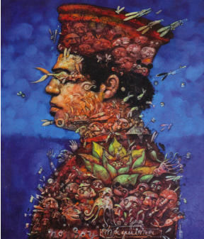 Asbel Dumpierre Gomez, "Los dias rotos", acrilici su tela, 120x100 cm