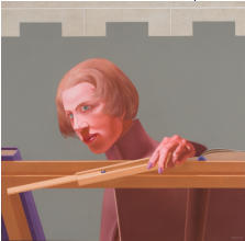 Giuseppe Fiducia, "In bilico",2005,olio su tela,70x70