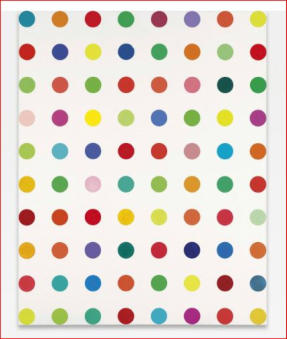 Damien Hirst, "Strontium 500", olio su tela, 1997