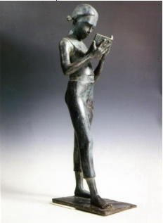 G�rard Ramon, "La lecture du catalogue", bronzo