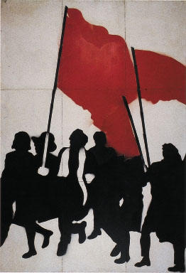 Franco Angeli, "Corteo", 1968