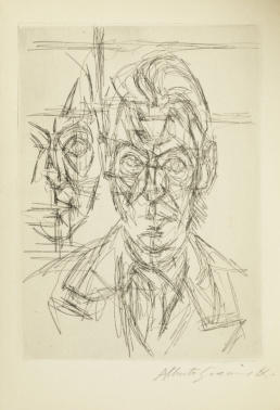 Ritratto di André du Bouchet, 1961, Acquaforte 16,7 x 12,2 cm, 