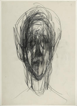 La testa, 1955-1960 Matita su carta 34 x 25 cm