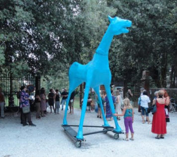 V.Basaglia e altri, "Marco Cavallo", 1973, cartapesta, legno e metallo