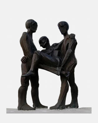 V.Basaglia, particolari del Monumento ai Minatori di Ribolla (GR)