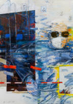 Alberto Venditti, "Uscire dalla notte", olio su tela, 80x80, 2022