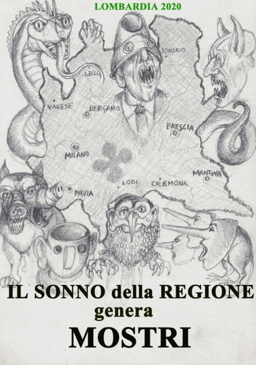 Gioxe De Micheli, "Il sonno della Regione genera mostri, disegno, 2020